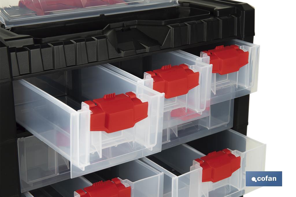 Armoire à 9 tiroirs pour l'organisation d'outils et de petites pièces | Deux dimensions différentes - Cofan