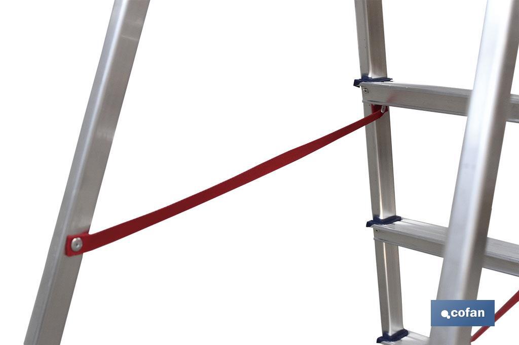 Escabeau en aluminium domestique de 2 à 8 marches | Hauteurs de 0,41 jusqu'à 2,41 mètres | Norme EN131 - Cofan