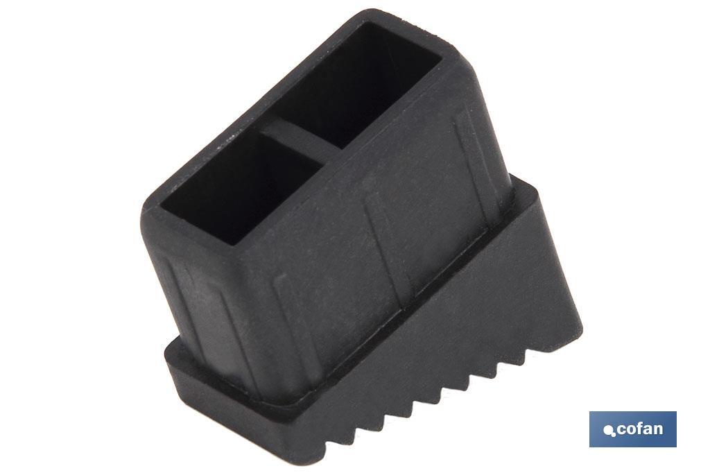 Taco de PVC para escaleras reforzadas soldadas cofan | Con medidas de 40 X 20 mm | Fabricadas en PVC resistente - Cofan
