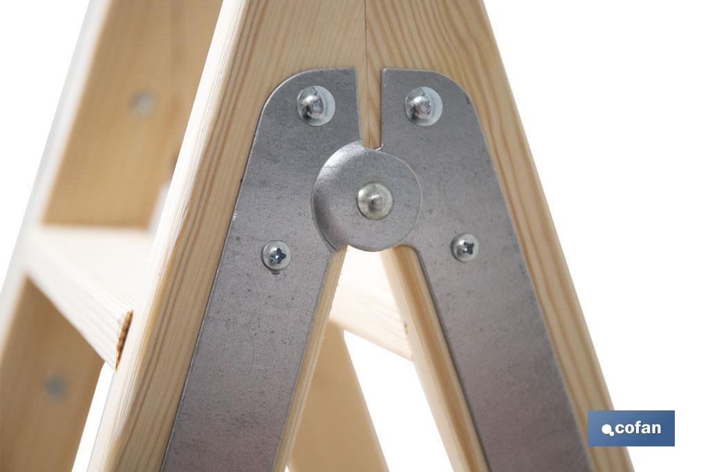 Escaleras de Madera Dobles de Alta Resistencia | Diferentes tamaños y alturas | Seguridad garantizada - Cofan