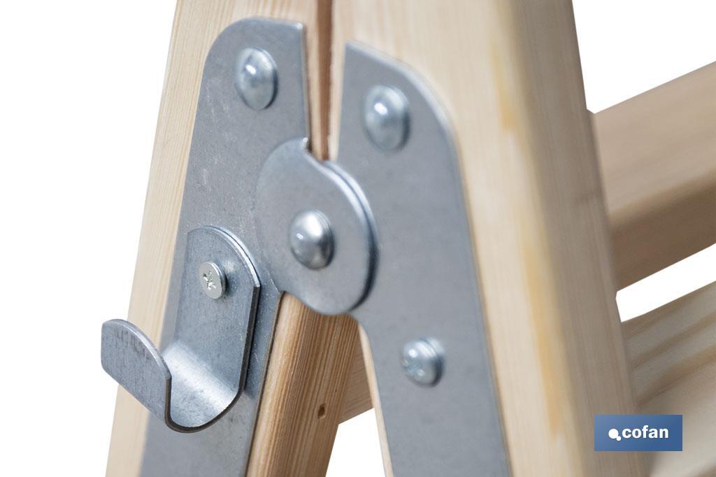 Escaleras de Madera Dobles de Alta Resistencia | Diferentes tamaños y alturas | Seguridad garantizada - Cofan