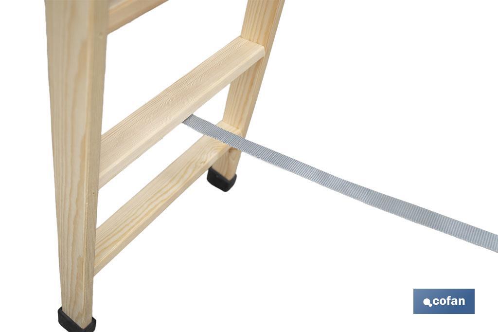 Escaleras de Madera Dobles de Alta Resistencia | Diferentes tamaños y alturas | Seguridad garantizada - Cofan
