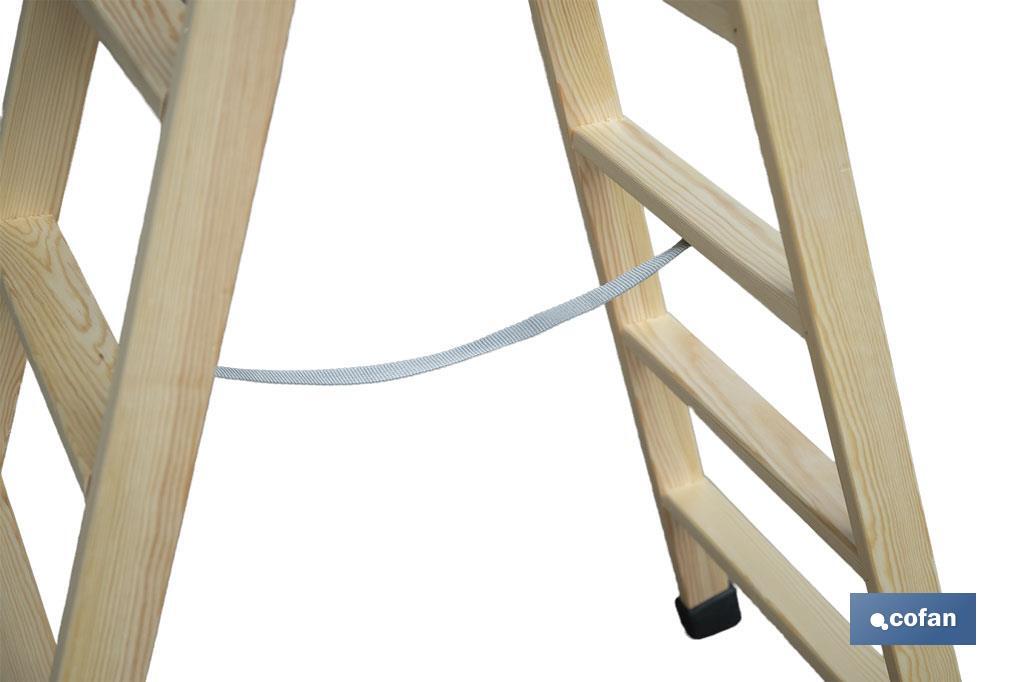 Escaleras de Madera Dobles de Alta Resistencia | Diferentes tamaños y alturas | Seguridad garantizada - Cofan
