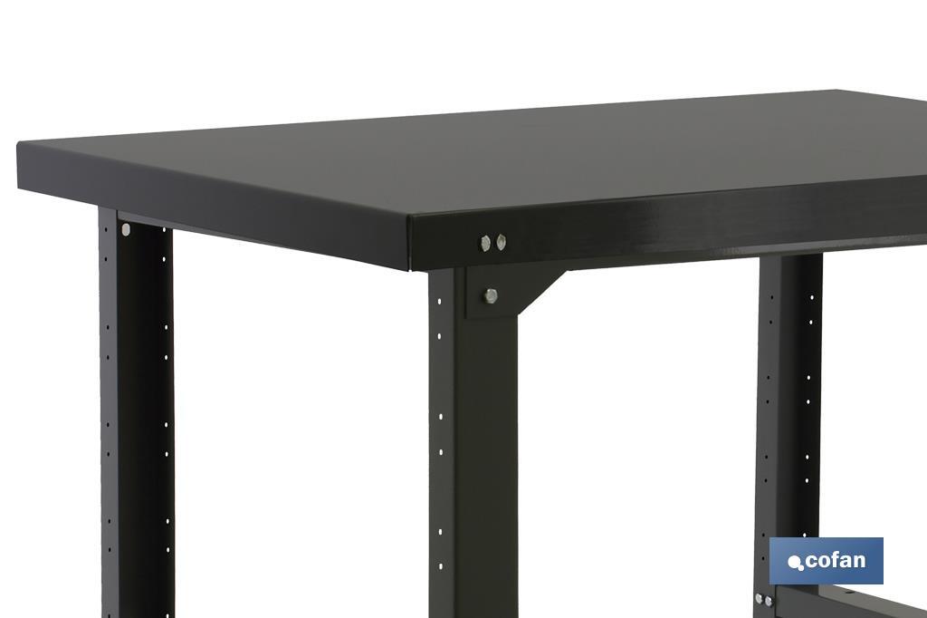 Table de travail en acier | Convient pour atelier et garage | Couleur anthracite | Dimensions : 120 x 73 cm - Cofan