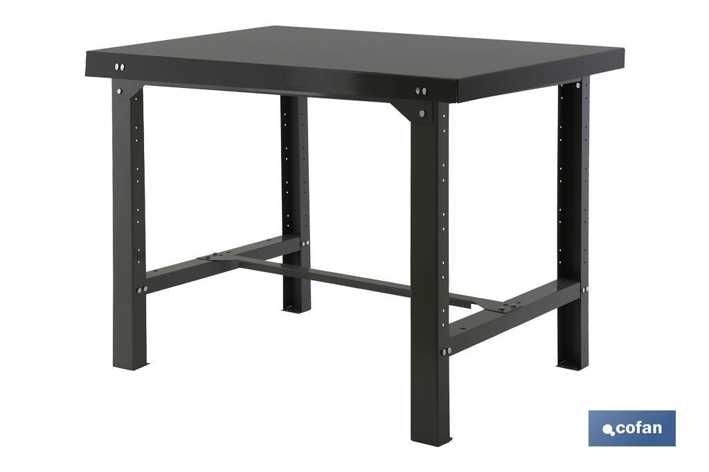 Table de travail en acier | Convient pour atelier et garage | Couleur anthracite | Dimensions : 120 x 73 cm - Cofan