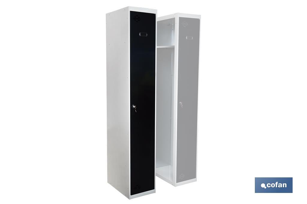 Initial single-door locker | Steel | Colour: grey | Size: 180 x 30 x 50cm - Cofan