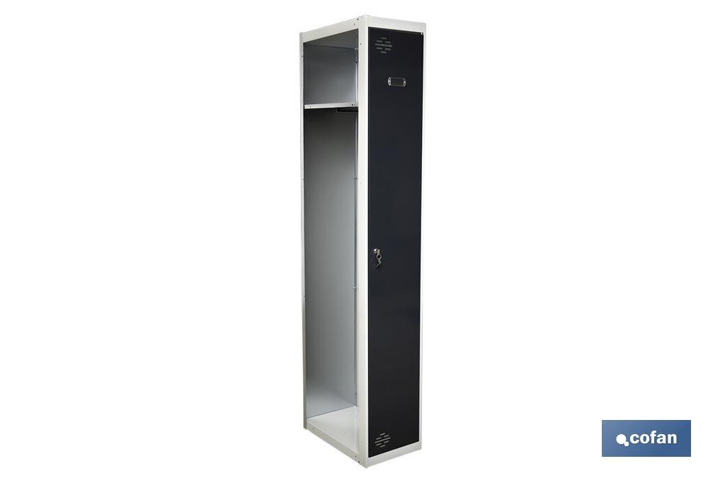 Additional single-door locker | Steel | Colour: grey | Size: 180 x 30 x 50cm - Cofan