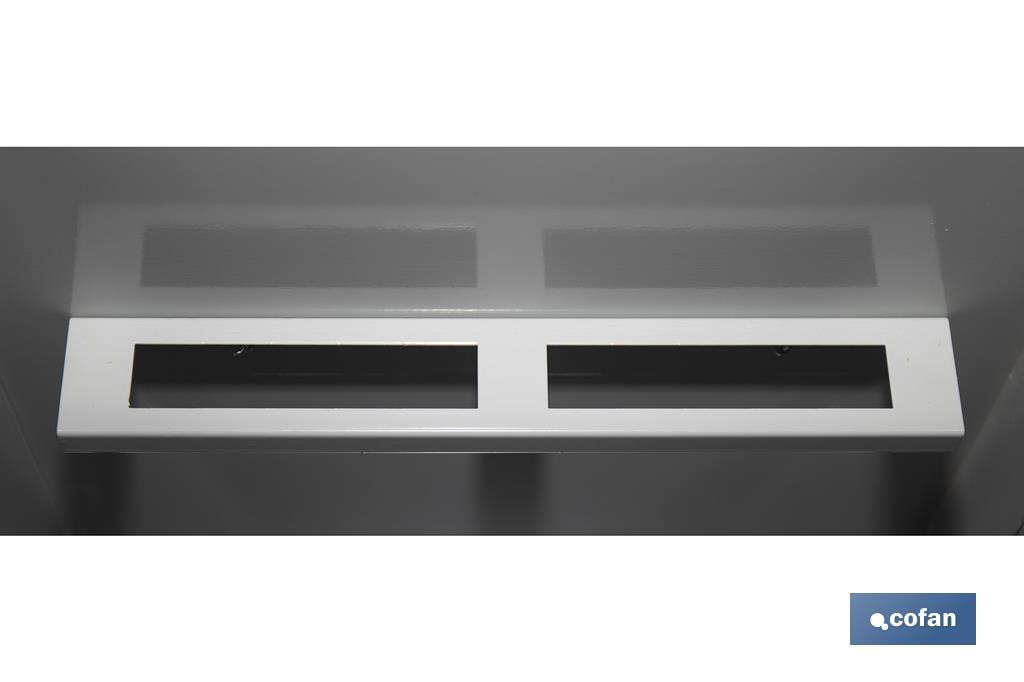 Taquilla de acero inicial de 2 puertas | Color: gris | Medidas: 180 x 30 x 50 cm - Cofan