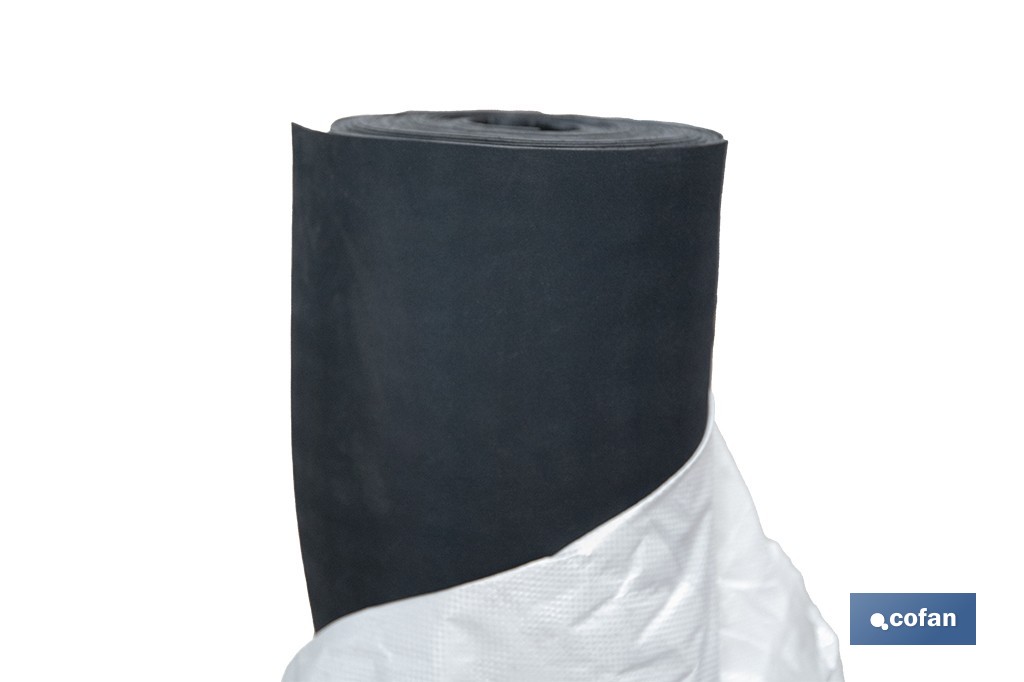 Rollo de suelo de caucho | Diseño de círculos | Antideslizante | 10 m de largo, 3 mm de grosor | Disponible en diferentes anchos - Cofan