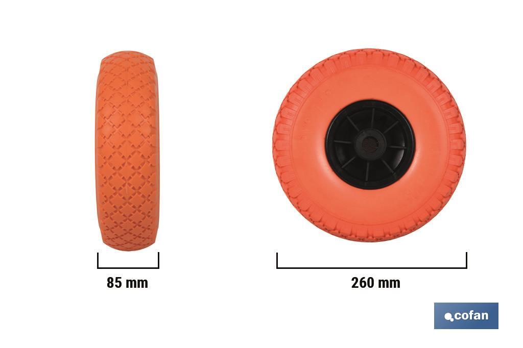 Wheel for hand trucks and sack trucks | With bearing | Manufactured with pneumatic ABS tyre - Cofan