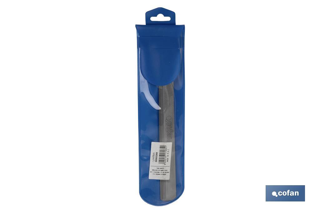 Calibre de folgas com 8 lâminas | Medidor de espessura | Com medidas de espessura de 0,002 mm a 0,020 mm - Cofan