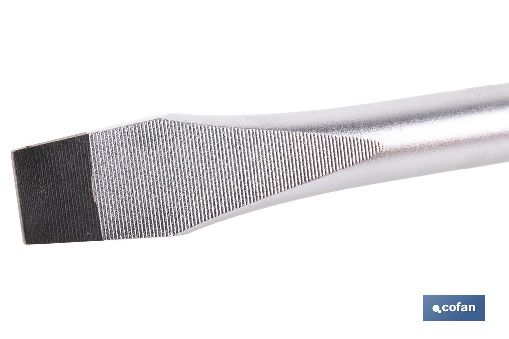 Destornillador plano DIN 5265 modelo Gripforce | Punta magnética y mango antideslizante | Disponible en diferentes tamaños - Cofan