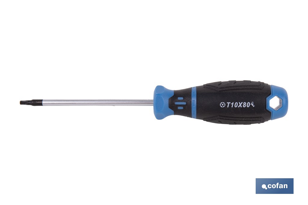 Destornillador Torx inviolable modelo Gripforce | Punta magnética y mango antideslizante | Disponible en diferentes tamaños - Cofan