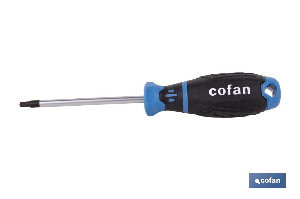 Destornillador Robertson R2 × 100 mm modelo Gripforce | Punta magnética y mango antideslizante - Cofan