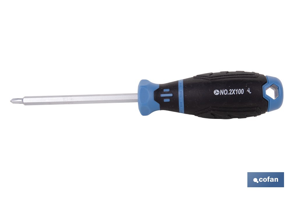 Destornillador Tri-wing modelo Gripforce | Punta magnética y mango antideslizante | Disponible en diferentes tamaños - Cofan