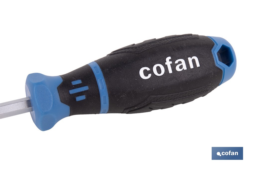 Destornillador rígido para puntas de 1/4" modelo Gripforce| Cambio rápido de puntas y mango antideslizante - Cofan