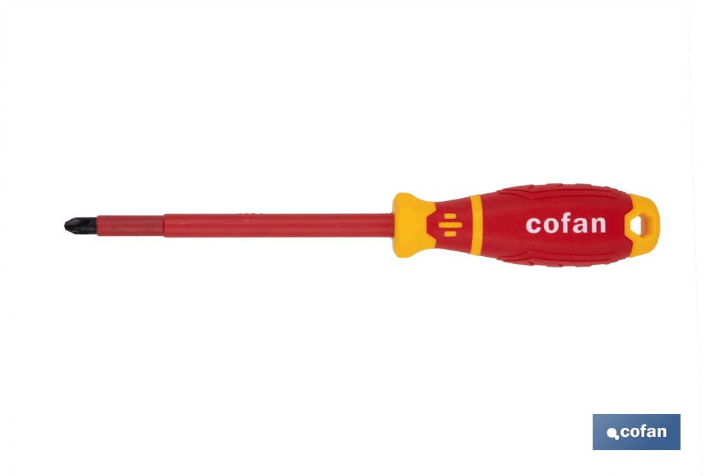 Destornillador Phillips aislado modelo Gripforce | Conforme a IEC 60900 y GS | Disponible en diferentes tamaños - Cofan