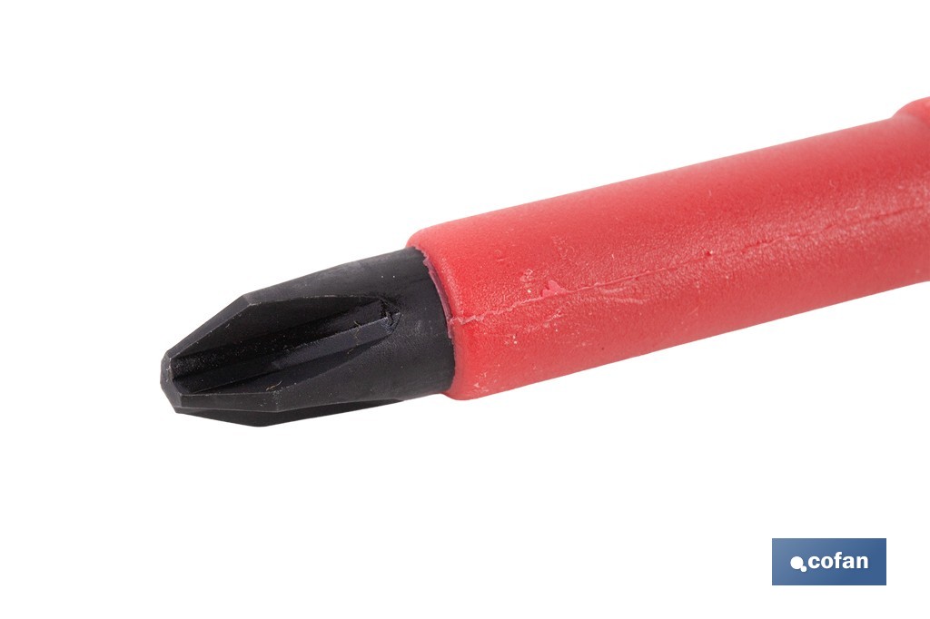 Destornillador Phillips aislado modelo Gripforce | Conforme a IEC 60900 y GS | Disponible en diferentes tamaños - Cofan