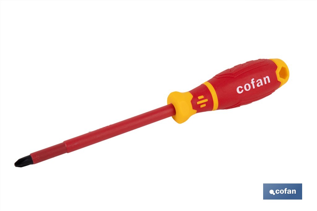 Destornillador Phillips aislado modelo Gripforce | Conforme a IEC 60900 y GS | Disponible en diferentes tamaños - Cofan