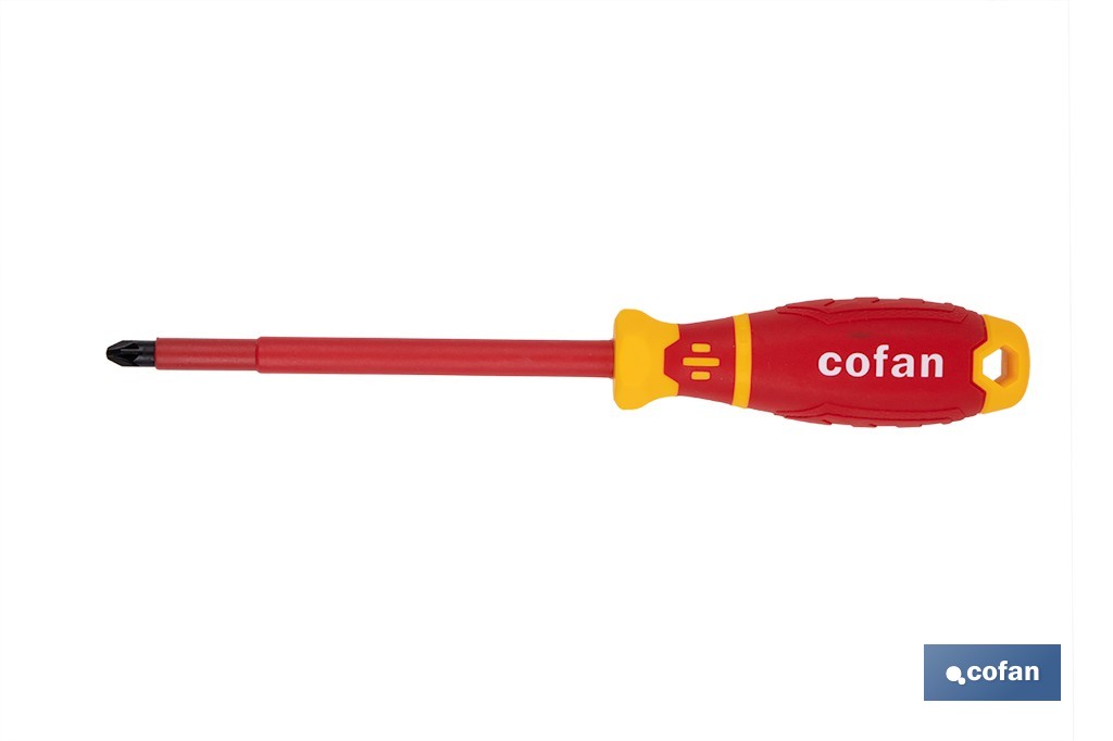 Destornillador Pozidrive aislado modelo Gripforce | Conforme a IEC 60900 y GS | Disponible en diferentes tamaños - Cofan