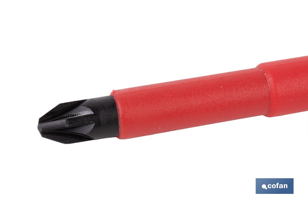 Destornillador Pozidrive aislado modelo Gripforce | Conforme a IEC 60900 y GS | Disponible en diferentes tamaños - Cofan