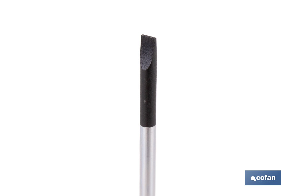 Destornillador plano de alta precisión modelo Gripforce | Punta magnética y mango antideslizante | Disponible en diferentes tamaños - Cofan