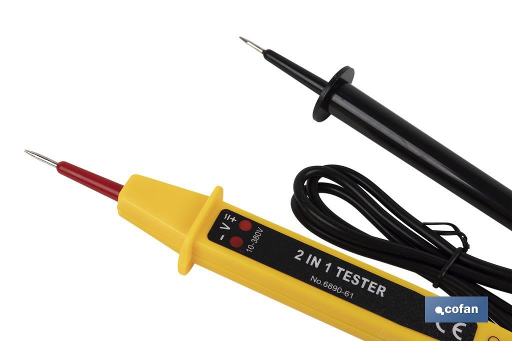 Tester elettronico | Misuratore di tensione 2 in 1 | 3 - 400 V - Cofan