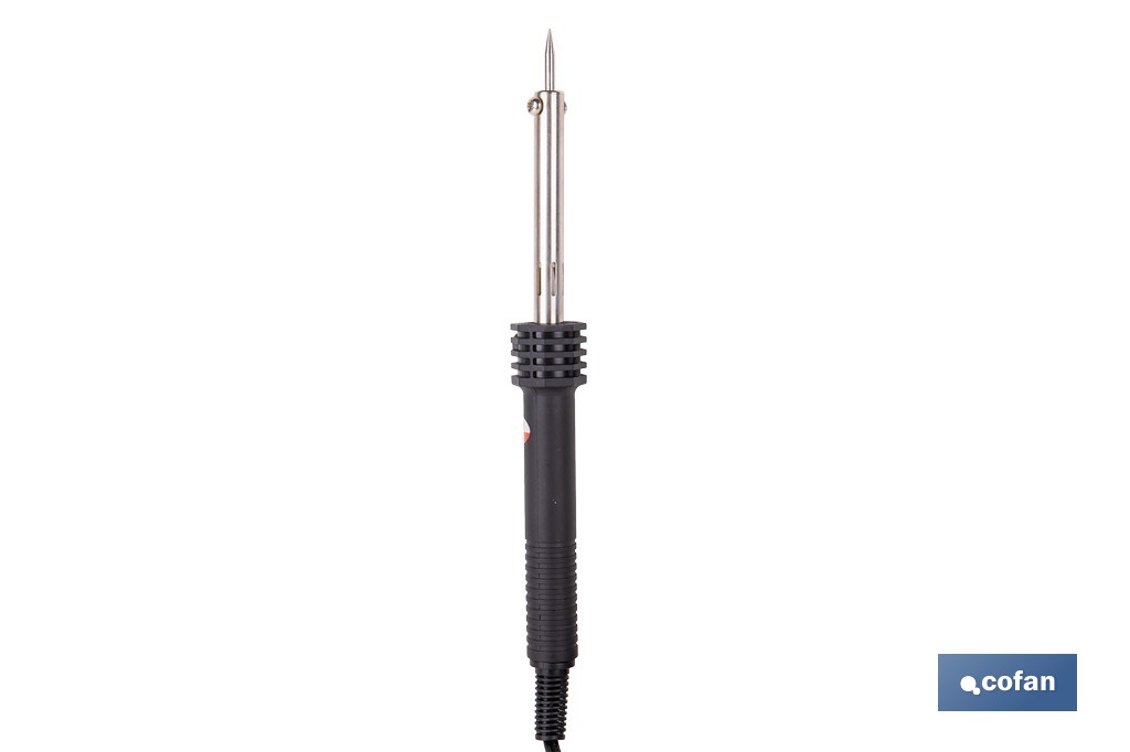Soldador de estaño cilíndrico de 230 V con punta latón. Potencia 30 W o 60 W - Cofan