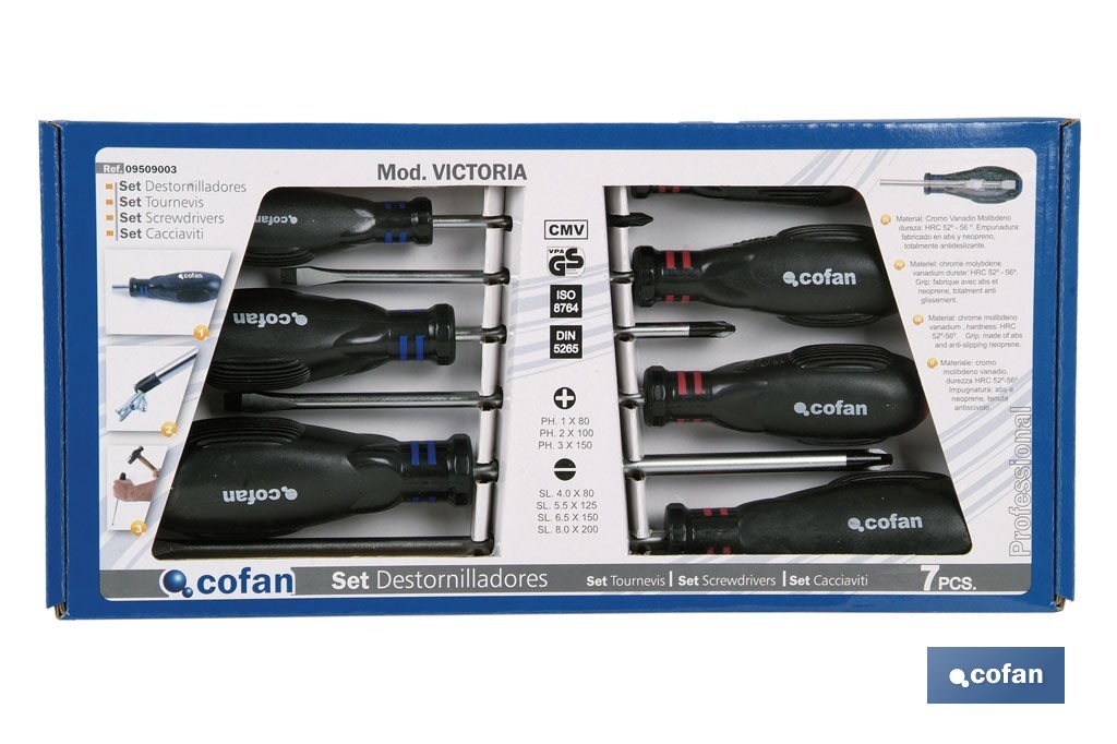 Set of Torx screwdrivers | 5 pieces | Victoria Model - Cofan