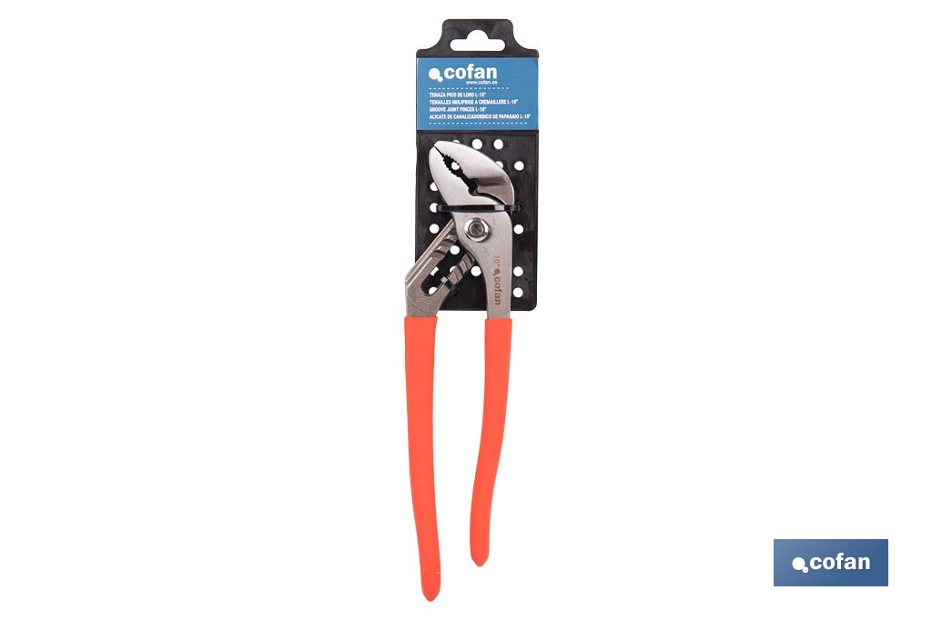 Pinza a pappagallo | Lunghezza: 10" - 12" - 16" | Manico antiscivolo - Cofan
