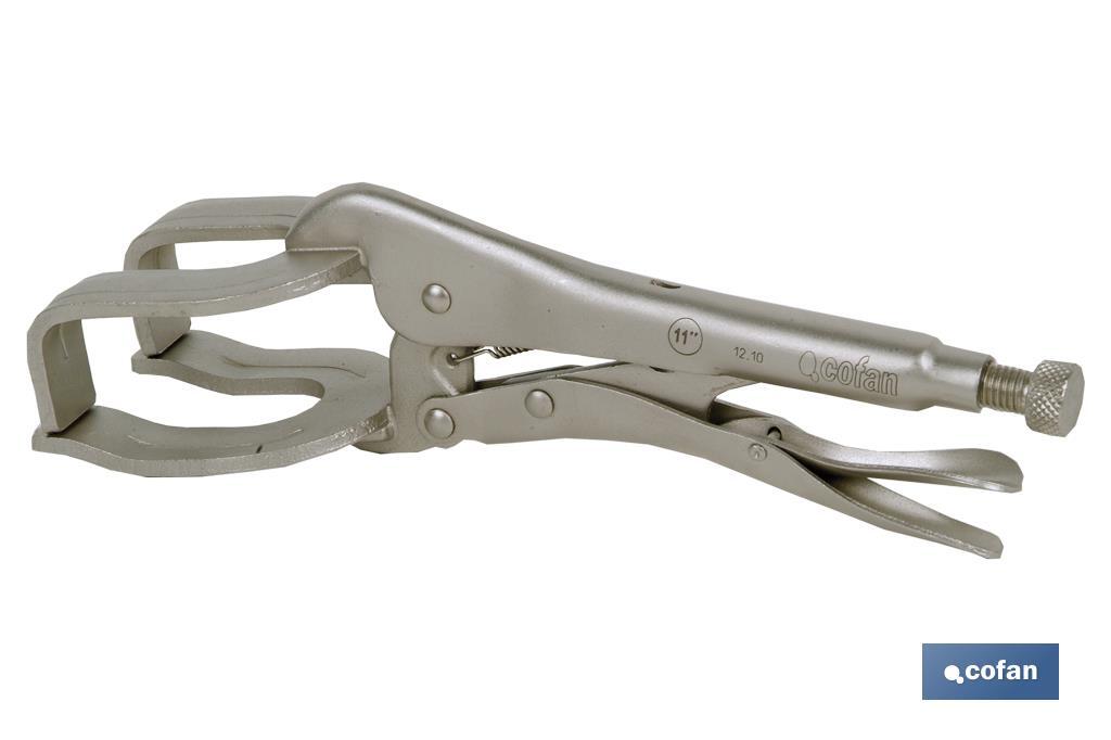 Locking pliers with jaws | Suitable for sheet metal plate | Length: from 8" to 11" - Cofan