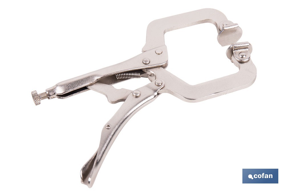 Pinze a scatto con ganasce a forma di C | Non basculanti | Lunghezza: 11” - Cofan