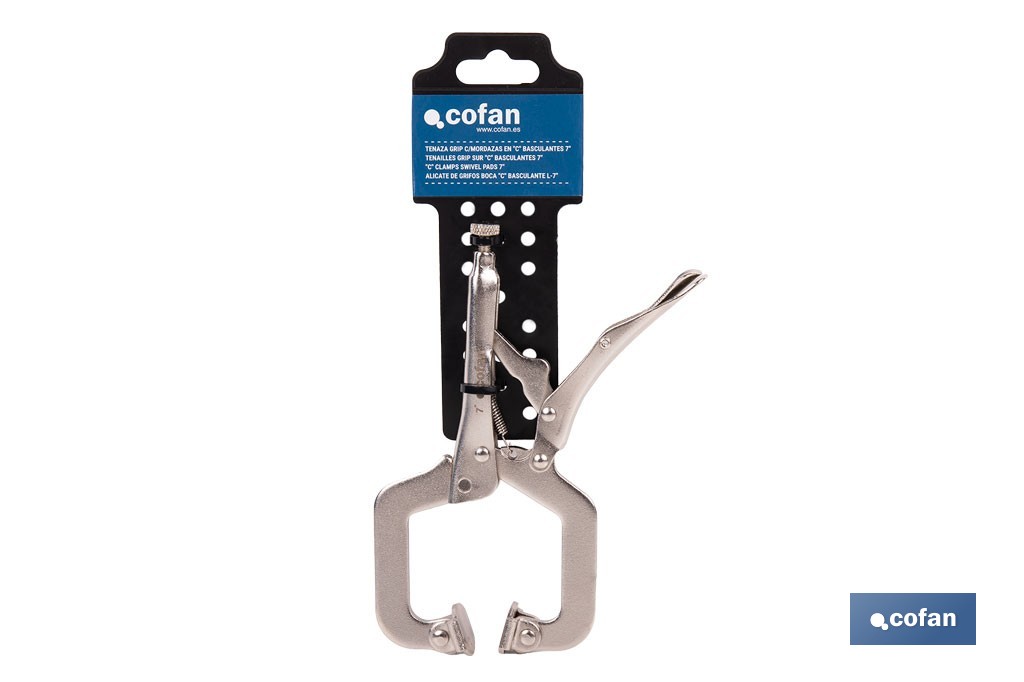 Pinze a scatto con ganasce a forma di C | Non basculanti | Lunghezza: 11” - Cofan