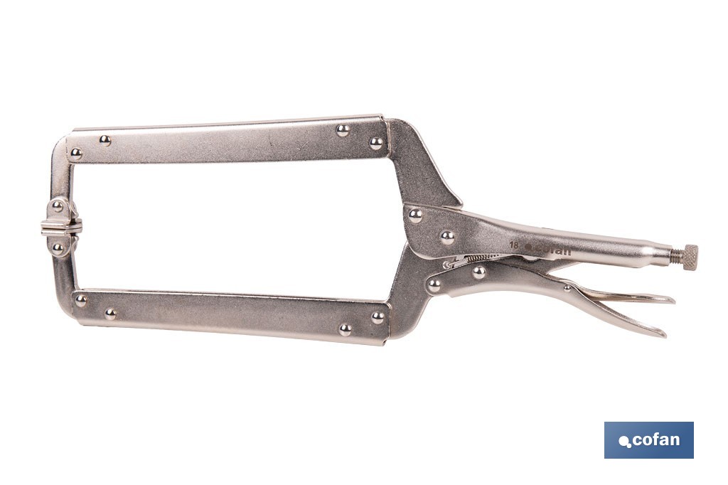 Pinze a scatto con ganasce a forma di C | Non basculanti | Lunghezza: 11” - Cofan