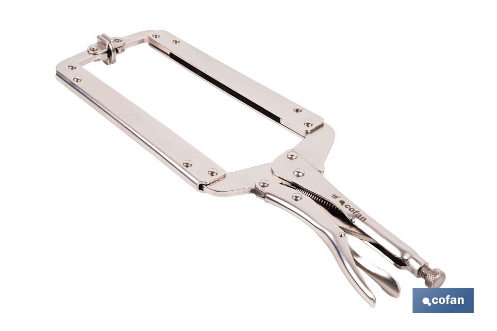 Pinze a scatto con ganasce a forma di C | Non basculanti | Lunghezza: 11” - Cofan