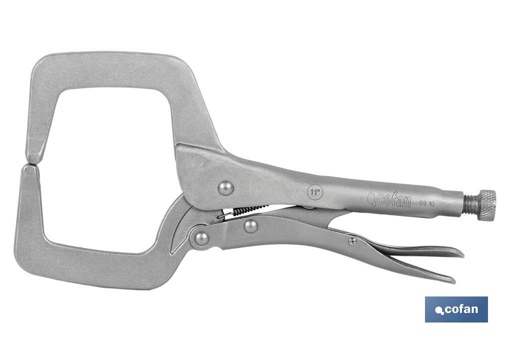 Locking C-clamp pliers | No tilting system | Length: 11" - Cofan