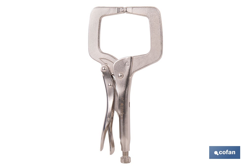 Pinze a scatto con ganasce a forma di C | Non basculanti | Lunghezza: 11” - Cofan