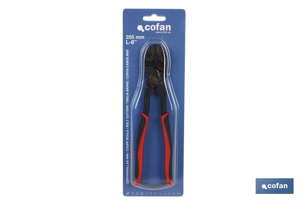 Mini bolt cutter with central blade adjustment | Mini bolt cutter | Length: 205mm - Cofan