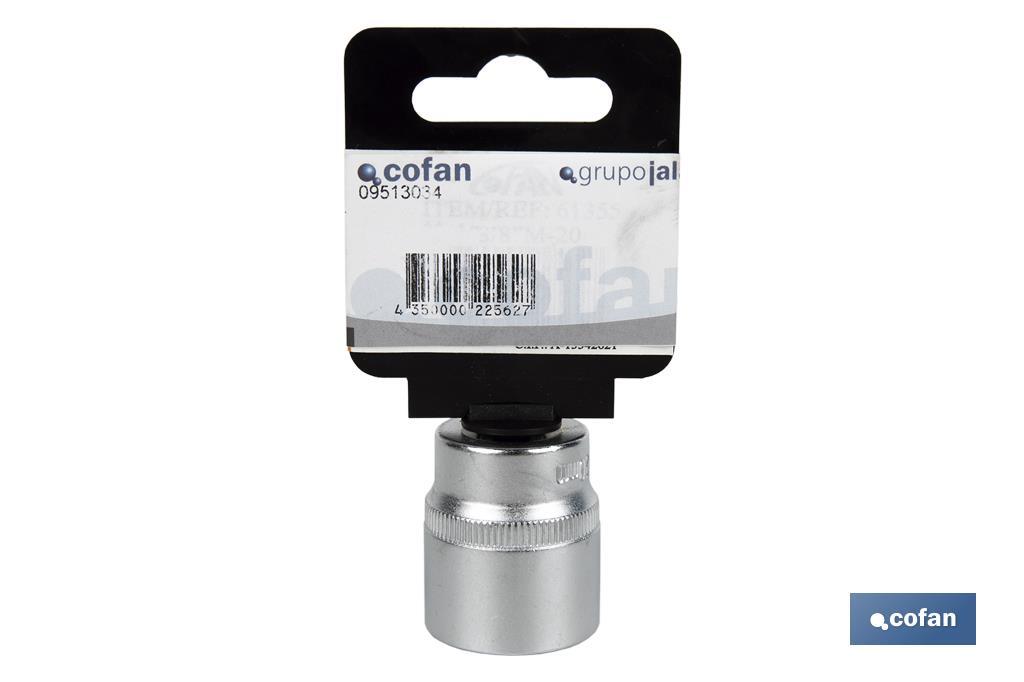 3/8" Drive socket | 6-point socket head | Size from 8 to 22mm - Cofan