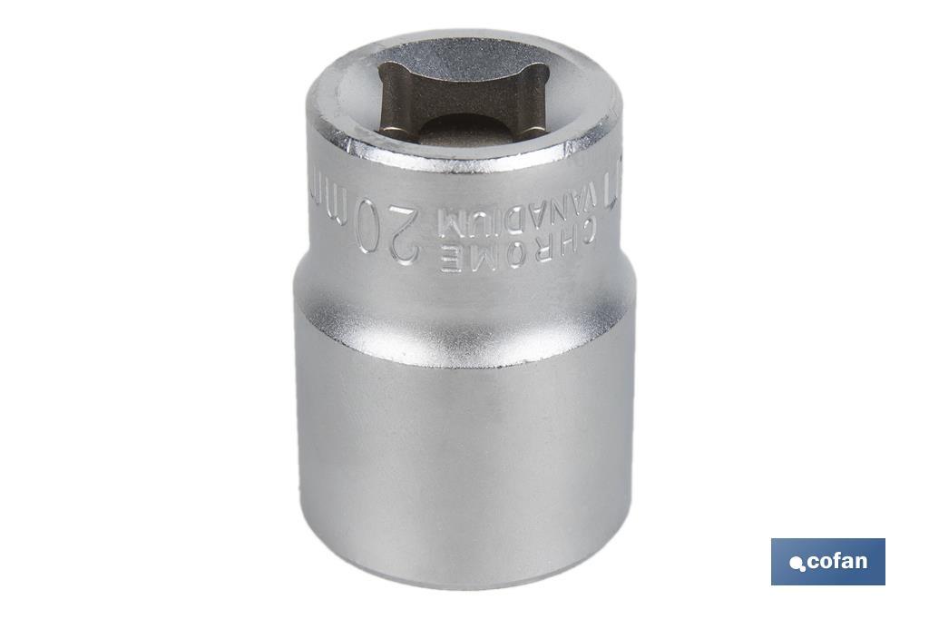 1/2" Drive socket | 6-point socket head | Size from 8 to 32mm - Cofan