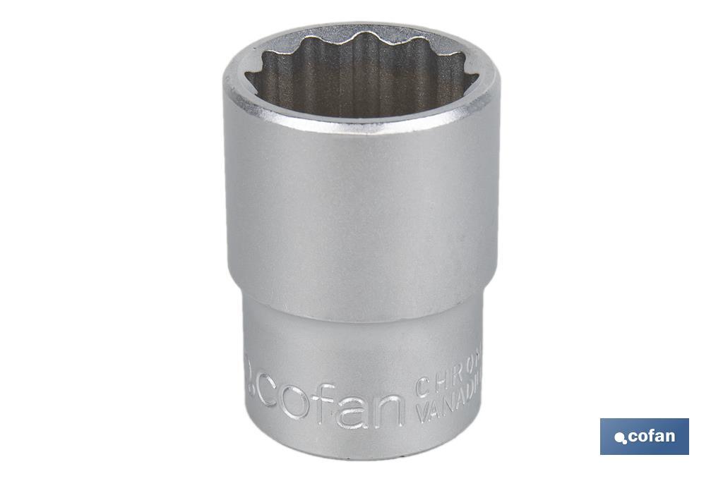 1/2" Drive socket | Bi-hexagonal socket head | Size from 8 to 32mm - Cofan