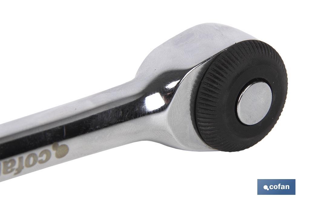 Carraca dual de doble acción | Carraca de 1/4" y de 1/2" | 52 dientes | Giro izquierda y derecha - Cofan