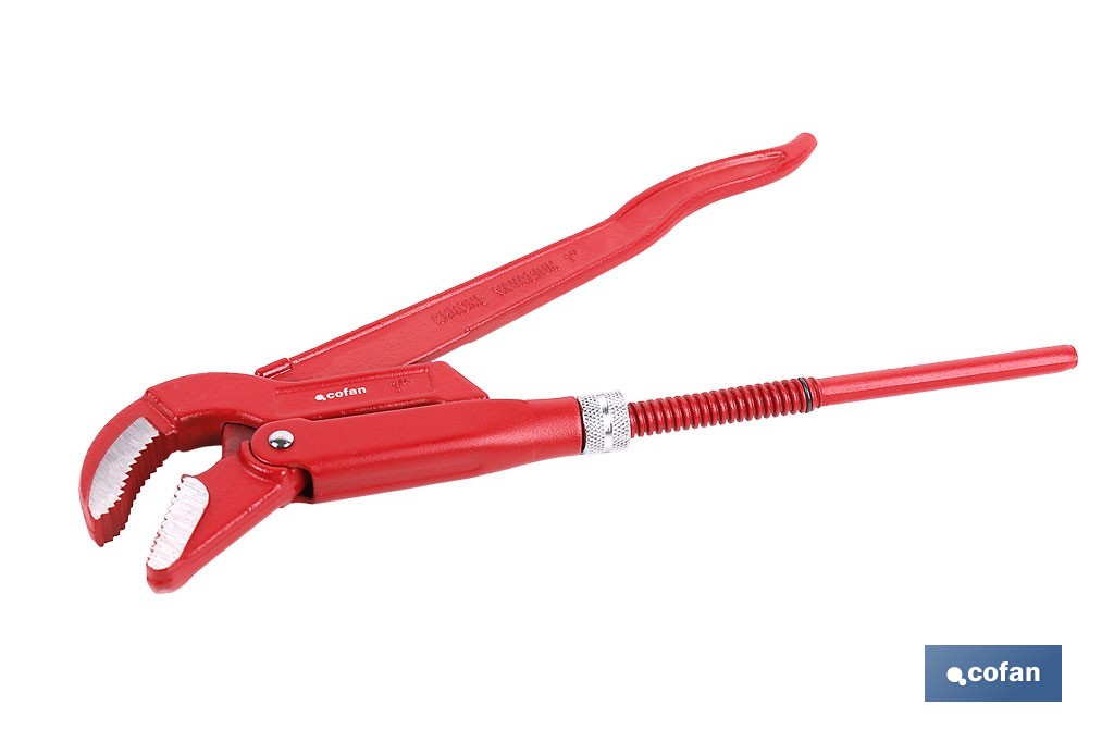 Llave sueca para fontanería forjada 45° | Herramientas de fontanería  | Medidas de apertura desde 1/2' hasta 2' de exterior. - Cofan
