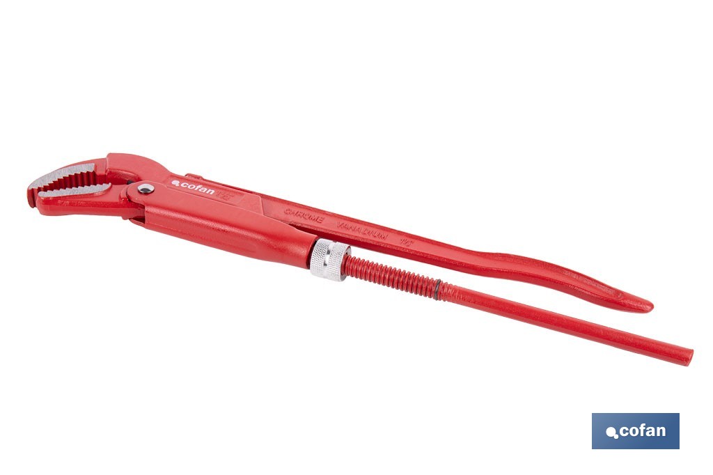 Llave sueca para fontanería forjada 45° | Herramientas de fontanería  | Medidas de apertura desde 1/2' hasta 2' de exterior. - Cofan