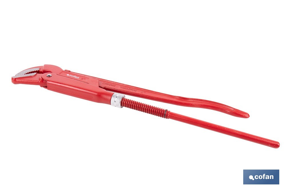 Llave sueca para fontanería forjada 45° | Herramientas de fontanería  | Medidas de apertura desde 1/2' hasta 2' de exterior. - Cofan