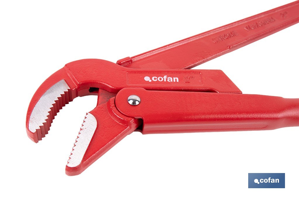 Llave sueca para fontanería forjada 45° | Herramientas de fontanería  | Medidas de apertura desde 1/2' hasta 2' de exterior. - Cofan