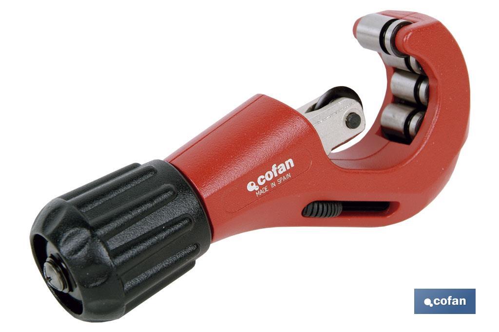 Pipe cutter with 4 rollers | Available in two diameters | Instant Change System (ICS) - Cofan