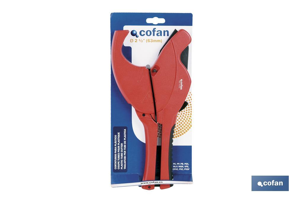 Tesoura corta-tubos plástico 63mm (2" 1/2") - Cofan