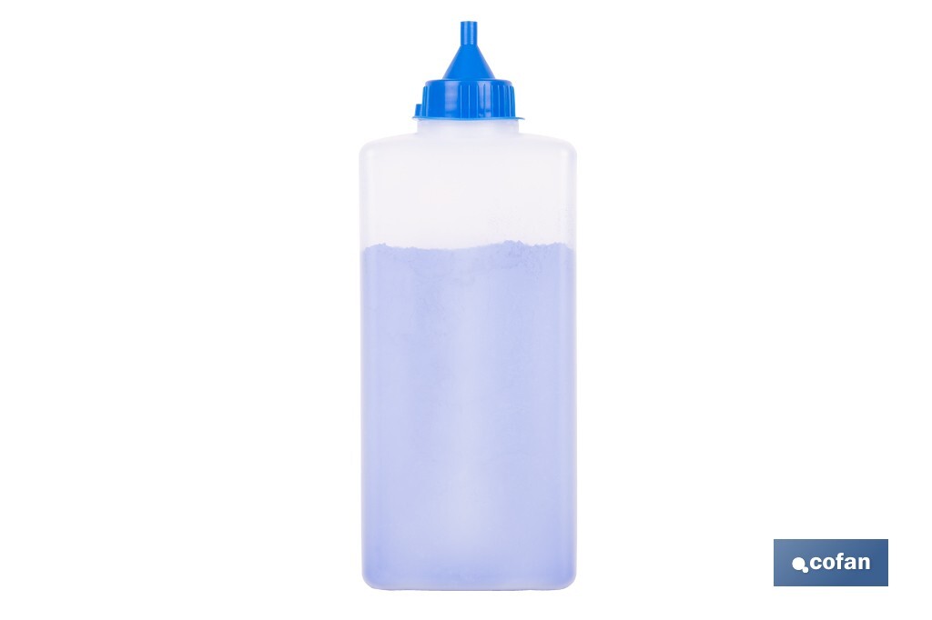 Flacon de poudre bleue de traçage | Pour cordeau | Capacité : 100, 250, 500 ou 1000 - Cofan