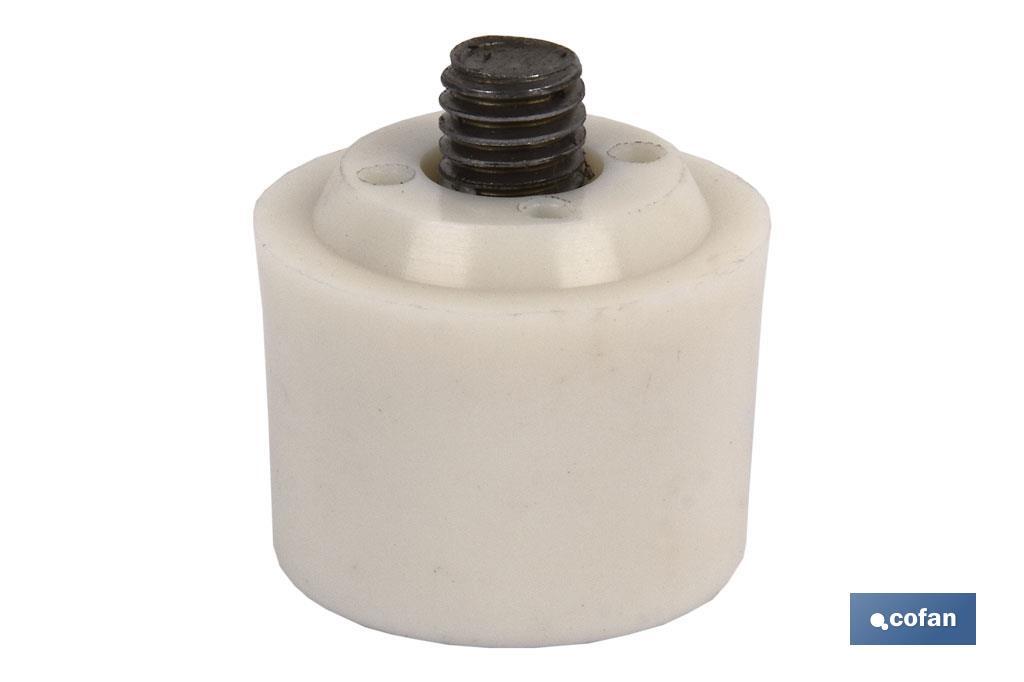 Recambio Martillo Nylon/Poliuretano |Color Blanco o Negro | Medidas Ø 28, 35, 45 mm - Cofan
